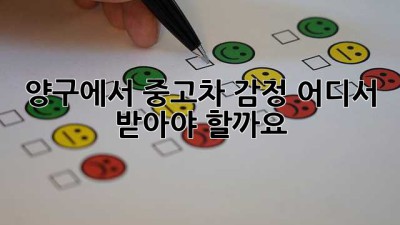 양구에서 중고차 감정, 어디서 받아야 할까요?